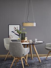 Lámpara de techo Pina, estilo clásico, Pantalla: tela, Anclaje: metal, Cable: cubierto en tela, Gris, Ø 50 x Al 13 cm