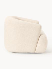 Fauteuil en tissu bouclé Sofia, Bouclé beige clair, larg. 97 x prof. 84 cm