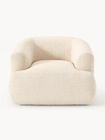 Bouclé fauteuil Sofia, Bekleding: bouclé (100% polyester) M, Frame: sparrenhout, spaanplaat, , Poten: kunststof Dit product is , Bouclé lichtbeige, B 90 x D 97 cm