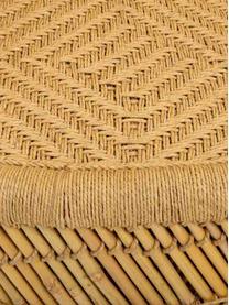 Zewnętrzny fotel wypoczynkowy z drewna bambusowego Ariadna, Drewno bambusowe, lina, Drewno bambusowe, S 50 x G 69 cm