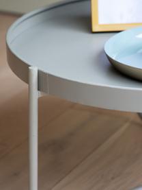 Table basse ronde avec plateau gris Melbury, Acier, revêtement par poudre, Gris, Ø 65 x haut. 50 cm