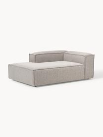 Modulo angolare chaise longue in bouclé Lennon, Rivestimento: bouclé (100% poliestere) , Struttura: legno di pino massiccio, , Piedini: plastica Questo prodotto , Bouclé taupe, Larg. 119 x Prof. 180 cm, angolo a sinistra