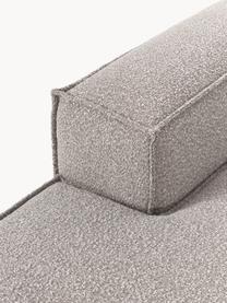 Ottomane-Eckmodul Lennon aus Bouclé, Bezug: Bouclé (100 % Polyester) , Gestell: Massives Kiefernholz, Spe, Bouclé Taupe, B 119 x T 180 cm, Eckteil links