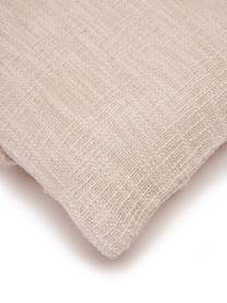 Housse de coussin en coton bio à tissage grossier Sunrise, Beige clair