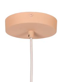 Design LED hanglamp Rani van glas, Lampenkap: glas, Baldakijn: gecoat metaal, Roze, 74 x 28 cm