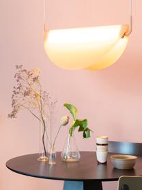 Design LED-Pendelleuchte Rani aus Glas, Lampenschirm: Glas, Baldachin: Metall, beschichtet, Rosa, 74 x 28 cm