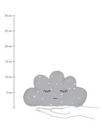 Coussin peluche Cloud, Polyester (microfibre), Gris, blanc, noir, larg. 21 x long. 42 cm