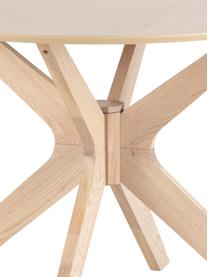 Ronde eettafel Duncan, Ø 105 cm, Tafelblad: MDF met eikenhoutfineer, Poten: massief eikenhout, Eikenhoutfineer, Ø 105 x H 75 cm