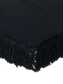 Sametový povlak na polštář Pheneas, Černá, krémově bílá