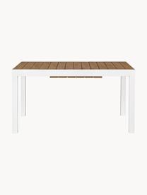 Table de jardin extensible Elias, 140 - 200 x 90 cm, Blanc, brun, larg. 140 x prof. 90 cm