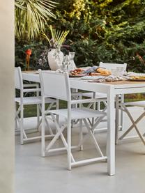 Table de jardin extensible Elias, 140 - 200 x 90 cm, Blanc, brun, larg. 140 x prof. 90 cm