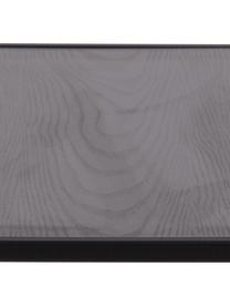 Wandrek Seaford van hout en metaal, Frame: gepoedercoat metaal, Hout, zwart gelakt, B 77 x H 79 cm