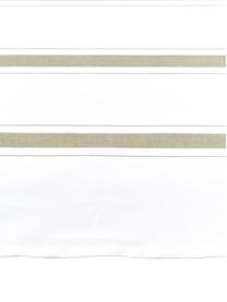 Baumwoll-Geschirrtücher Halida mit Streifen und Karomuster, 2 Stück, 100% Baumwolle, Weiß, Olivgrün, 55 x 75 cm