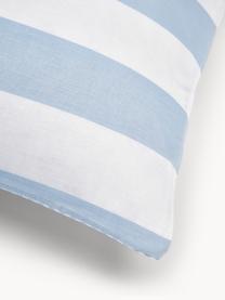Pruhovaný bavlněný oboustranný povlak na polštář Lorena, Světle modrá, bílá, Š 40 cm, D 80 cm