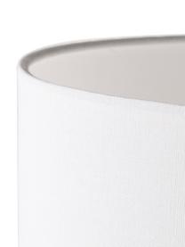 Lampada da tavolo in vetro e lino Abigail, Paralume: lino, Base della lampada: vetro, Bianco, argentato, Ø 32 x Alt. 61 cm