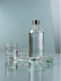 Glas-Wasserflaschen Carbonator Pro, 2 Stück, Verschluss: Metall, beschichtet, Transparent, Silberfarben, Ø 8 x H 26 cm, 700 ml