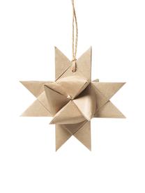 Ciondolo Star Origami 4 pz, Carta, Beige, Larg. 11 x Prof. 11 cm