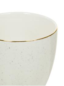 Tazas de café café artesanales Bella, 2 uds., Porcelana, Blanco crema, Ø 9 x Al 9 cm