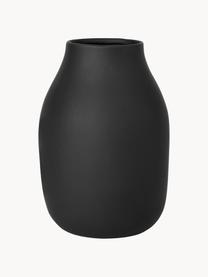Vaso fatto a mano Colora, Ceramica, Nero, Ø 14 x Alt. 20 cm