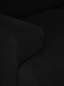 Ecksofa Melva (4-Sitzer), Bezug: 100% Polyester Der hochwe, Gestell: Massives Kiefernholz, Spa, Webstoff Schwarz, B 319 x T 196 cm, Eckteil links