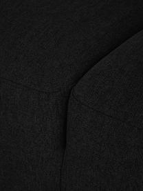 Ecksofa Melva (4-Sitzer), Bezug: 100% Polyester Der hochwe, Gestell: Massives Kiefernholz, Spa, Füße: Kunststoff Dieses Produkt, Webstoff Schwarz, B 319 x T 196 cm, Eckteil links