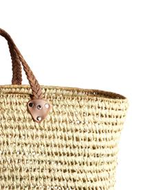 Cesta de compras Lea, Asa: cuero, Beige, An 60 x Al 30 cm