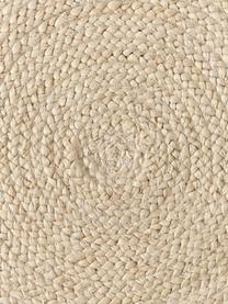 Runder Jute-Teppich Sharmila, handgefertigt, 100 % Jute, Off White, Ø 100 cm (Grösse XS)