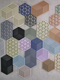 Podkładka z silikonu Hexagon, Silikon, Jasny beżowy, S 14 x D 16 cm