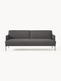 Schlafsofa Fluente (3-Sitzer), Bezug: 80 % Polyester, 20 % Rami, Gestell: Massives Kiefernholz, Webstoff Anthrazit, B 220 x T 88 cm