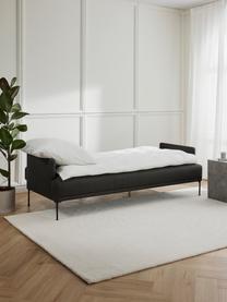 Schlafsofa Fluente (3-Sitzer), Bezug: 80 % Polyester, 20 % Rami, Gestell: Massives Kiefernholz, Webstoff Anthrazit, B 220 x T 88 cm