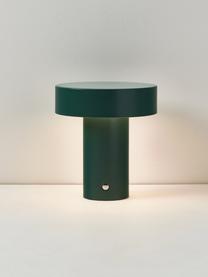 Lampada da tavolo piccola portatile a LED con luce regolabile Kamal, Metallo, Verde scuro, Ø 27 x Alt. 30 cm