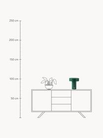 Kleine mobile LED-Tischlampe Kamal, dimmbar, Metall, Dunkelgrün, Ø 27 x H 30 cm