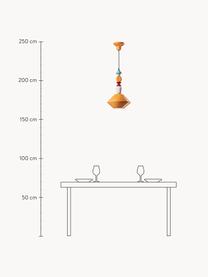 Ručně vyrobené designové závěsné svítidlo Lariat, Oranžová, více barev, Ø 31 cm, V 56 cm