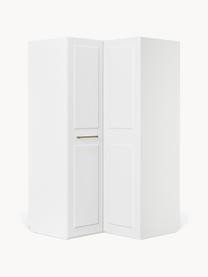 Modularer Eck-Kleiderschrank Charlotte, 115 cm Breite, Korpus: Spanplatte, melaminbeschi, Weiss, Eckmodul, B 115 x H 200 cm