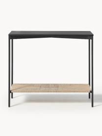 Konzolový stolík z masívneho mangového dreva June, Čierna, béžová, Š 90 x V 77 cm