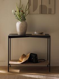 Konzolový stolek z mangového dřeva June, Černá, béžová, Š 90 cm, V 77 cm