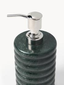 Dispenser sapone in marmo Orta, Contenitore: marmo, Testa della pompa: plastica, Verde marmorizzato, Ø 8 x Alt. 17 cm