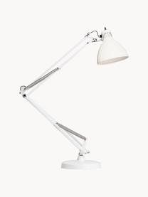 Lampe de bureau artisanale Naska, Blanc, larg. 30 x haut. 45 cm