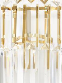 Wandlamp Eleanor, Frame: geborsteld metaal, Transparant, goudkleurig, B 24 x H 22 cm
