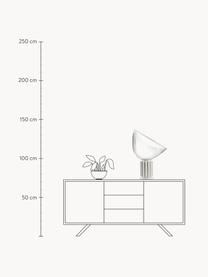 Lampa stołowa LED ze szkła dmuchanego z funkcją przyciemniania Taccia, Stelaż: tworzywo sztuczne, metal , Biały, Ø 50 x W 65 cm