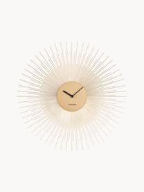 Reloj de pared Peony, Metal recubierto, Dorado, negro, Ø 45 cm