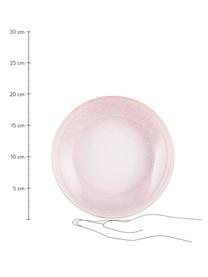 Platos postre artesanales Amalia, 2 uds., Cerámica, Rosa pálido, blanco crema, Ø 20 cm