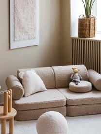 Ręcznie wykonana sofa dziecięca Teddy Sugar, Tapicerka: Teddy (100% poliester), Jasnobeżowy Teddy, S 132 x G 79 cm