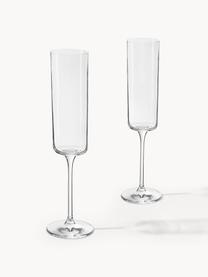 Copas de champán Xavia de cristal, 4 uds., Cristal, Transparente, Ø 6 x Al 23 cm, 170 ml