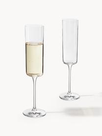 Champagneglazen Xavia van kristalglas, 4 stuks, Kristalglas, Transparant, Ø 6 x H 23 cm, 170 ml