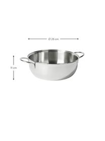 Pentola in acciaio inox Fond 2 pz, Acciaio inossidabile 18/10, Argentato, Ø 26 x Alt. 11 cm