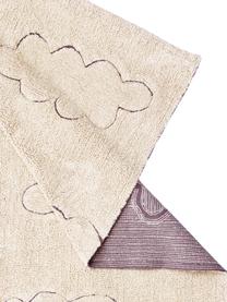 Ręcznie wykonany dywan dziecięcy z wypukłą strukturą Clouds, Jasny beżowy, S 90 x D 130 cm (Rozmiar XS)