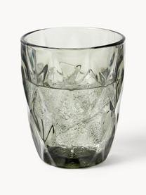 Wassergläser Colorado mit Strukturmuster, 4 Stück, Glas, Grau, Ø 8 x H 10 cm, 260 ml