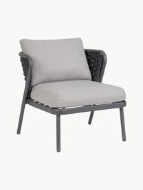 Fotel ogrodowy Harlow, Tapicerka: 100% polipropylen, Stelaż: aluminium malowane proszk, Jasnoszara tkanina, antracytowy, S 74 x G 77 cm