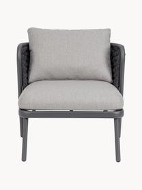 Fauteuil de jardin Harlow, Tissu gris clair, anthracite, larg. 74 x prof. 77 cm